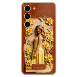 Custom Any Photo Unique Birth Flower - Personalized Self Love Leather Phone Case