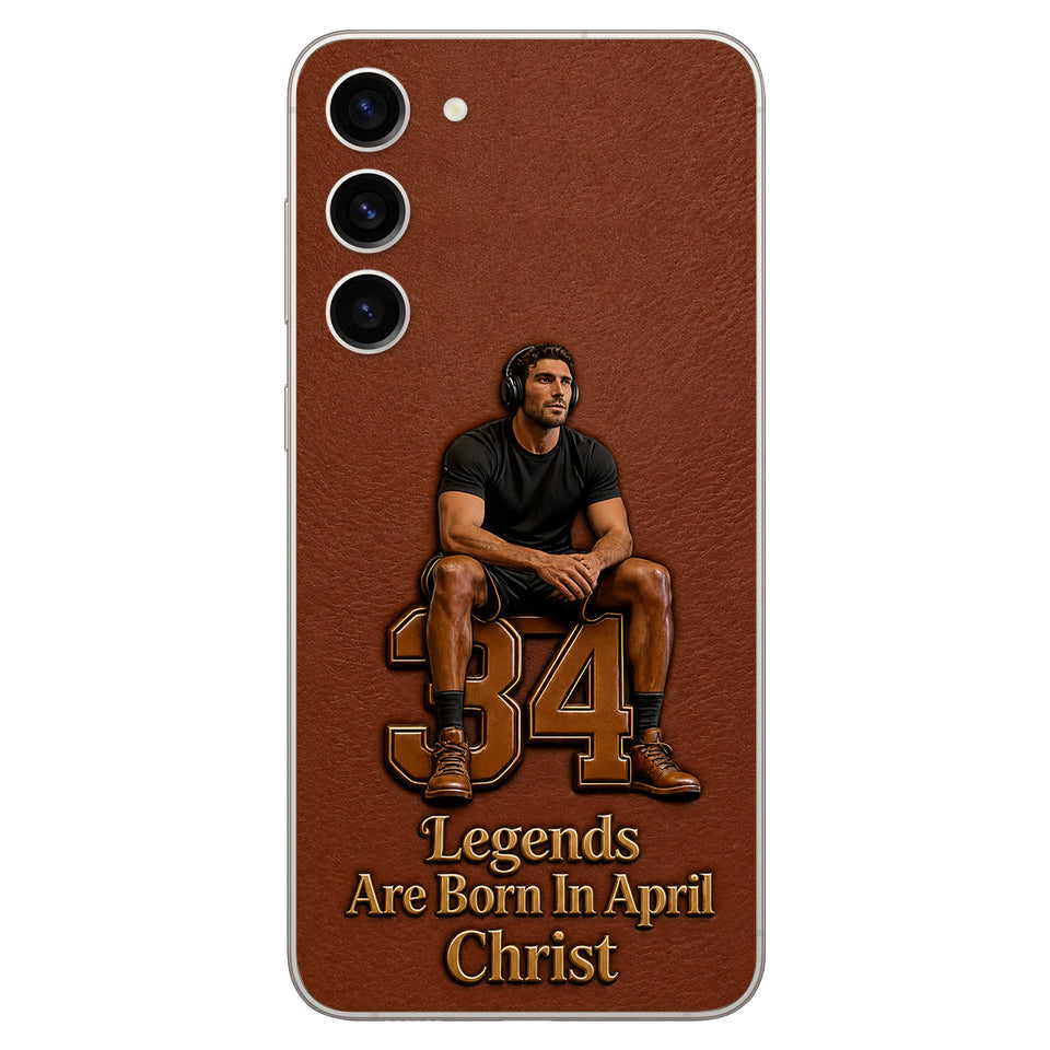 Happy Birthday Legends - Personalized Birthday 3D Embossed Leather Phone Case