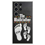 The Blackfather - Personalized Father 3D Embossed Leather Phone Case