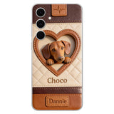 Custom From Any Photo - Personalized Dog Leather Phone Case
