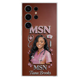 Any Title - Gifts For Nurse, Doctor - Personalized Nurse 3D Embossed Leather Phone Case