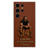 Happy Birthday Legends - Personalized Birthday 3D Embossed Leather Phone Case