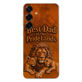 Papa Lion - Personalized Father 3D Embossed Leather Phone Case