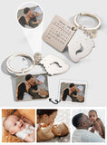 Baby Feet Projection Photo Calendar - Personalized Newborn Photo Projection Calendar Keychain