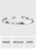 Any Word/ Name/ Text... - Personalized Women's Cuff Bracelet