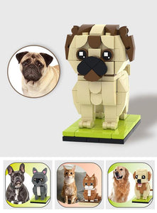 Dog Cat Lovers - Personalized Dog Cat Photos Brick Figures