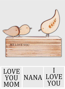 Bird Mom - Personalized Mother Wooden Birds