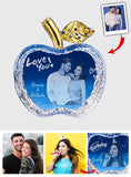 Apple Shape Crystal - Personalized Couple Apple Lamp
