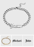 Any Name Or Message - Personalized Men's Stainless Steel Curb Chain