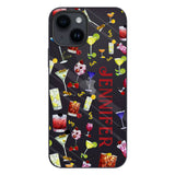Summer Vibes - Personalized Cocktail Clear Phone Case