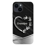 Grandpa Dad Kids Handprints - Personalized Father Full Print Phone Case