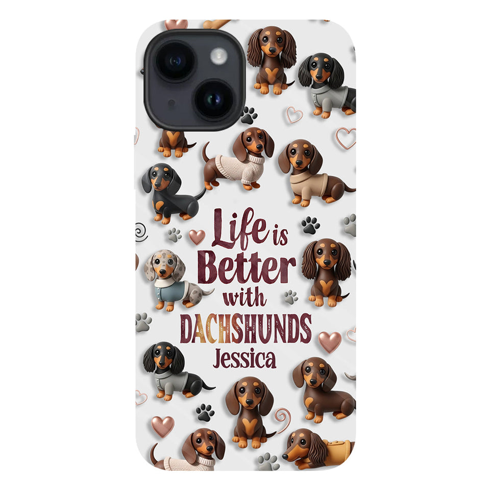 Just A Girl Who Loves Dogs - Personalized Dog Full Print Phone Case