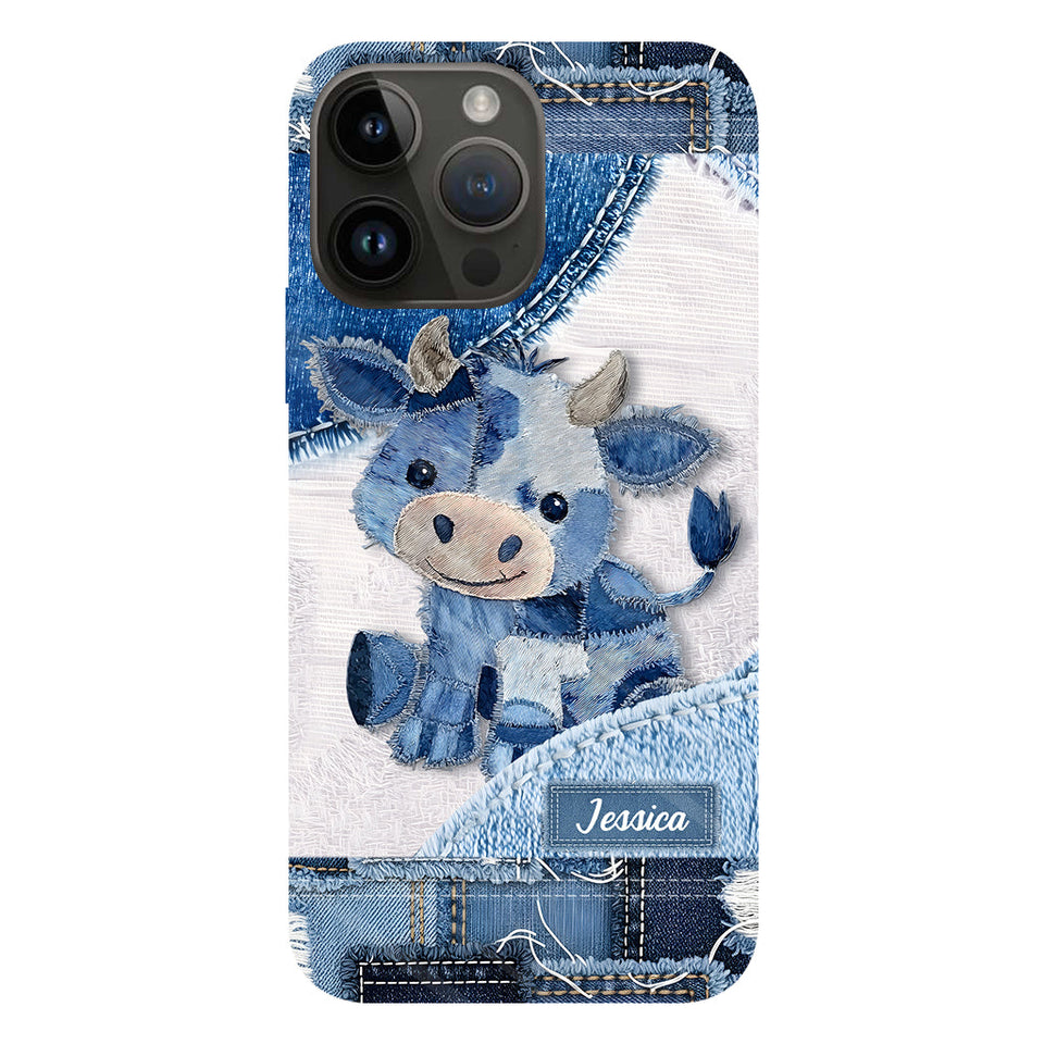 Cute Highland Cow - Personalized Highland Cow Full Print Phone Case