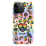 Pride Rainbow - Personalized LGBT Support Full Print Phone Case & Phone Grip