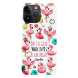 Love Flamingos - Personalized Flamingo Full Print Phone Case