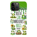 Just A Girl Who Loves Frogs - Personalized Frog Full Print Phone Case