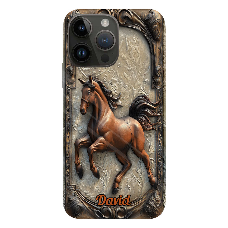 Love Horse - Personalized Horse Full Print Phone Case