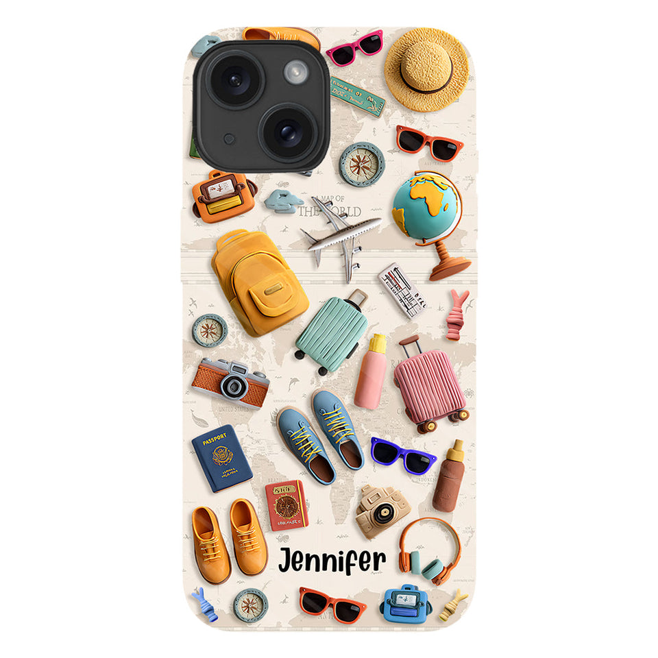 Just A Girl Who Loves Traveling - Personalized Travelling Full Print Phone Case