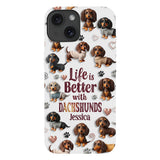 Just A Girl Who Loves Dogs - Personalized Dog Full Print Phone Case