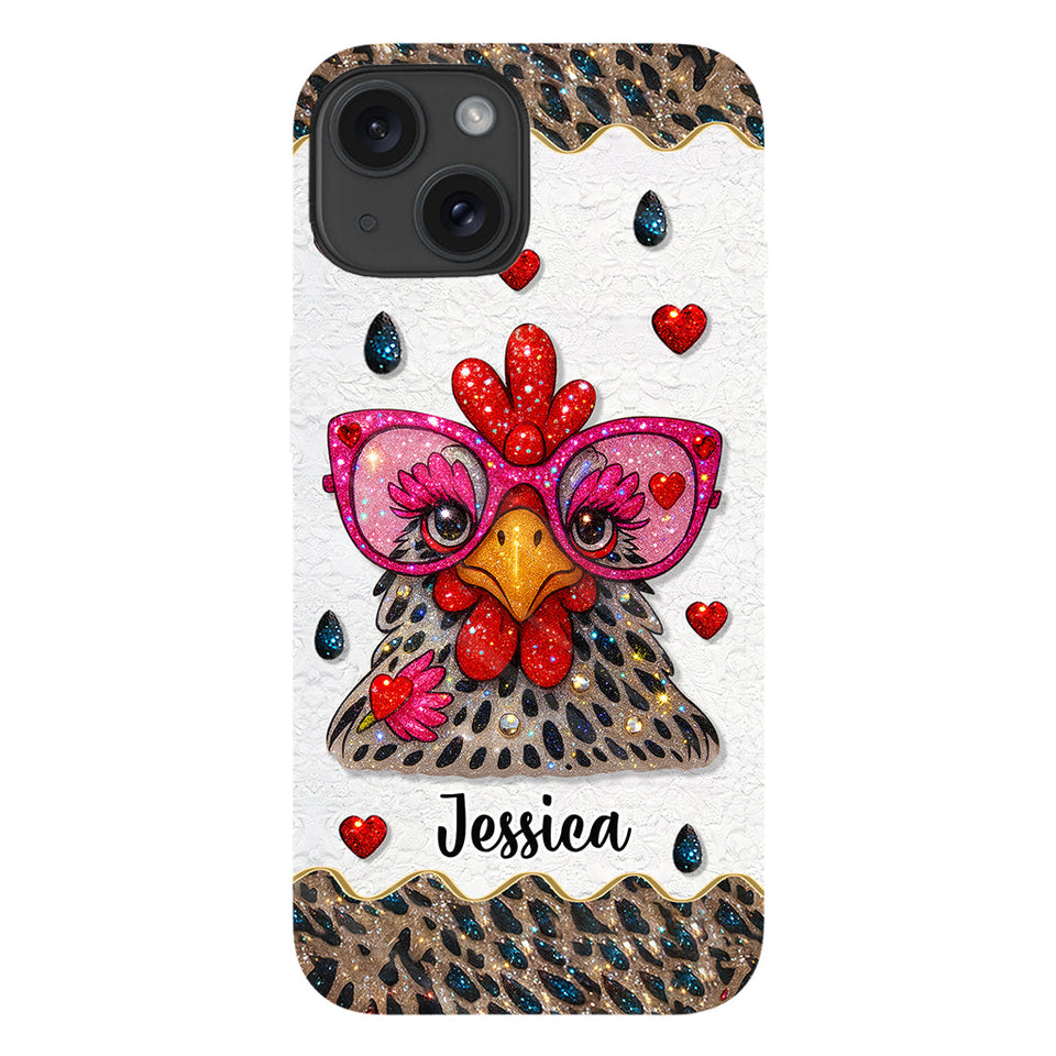 Crazy Chicken Lady - Personalized Chicken Full Print Phone Case