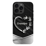 Grandpa Dad Kids Handprints - Personalized Father Full Print Phone Case