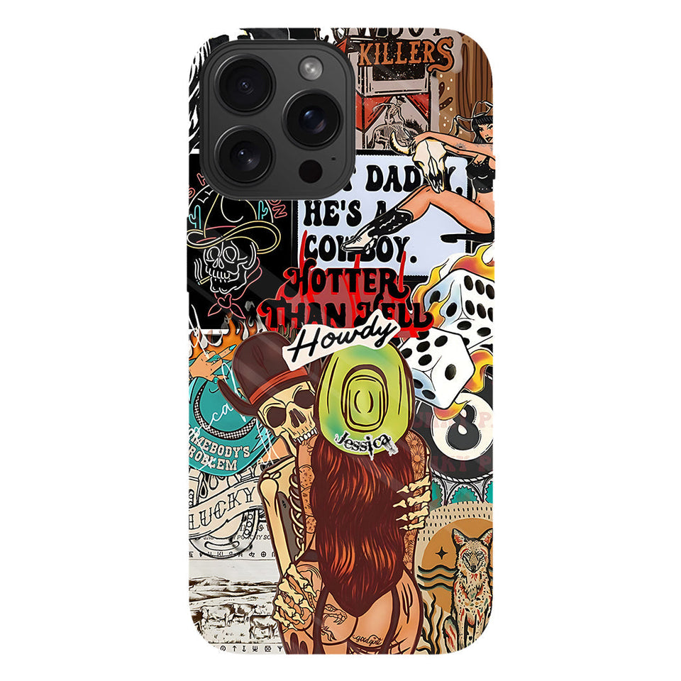 Howdy Cowgirl - Personalized Cowgirl Full Print Phone Case