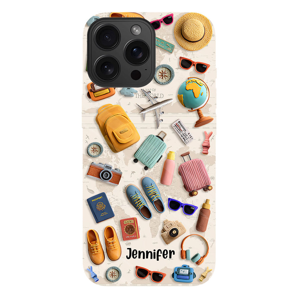 Just A Girl Who Loves Traveling - Personalized Travelling Full Print Phone Case