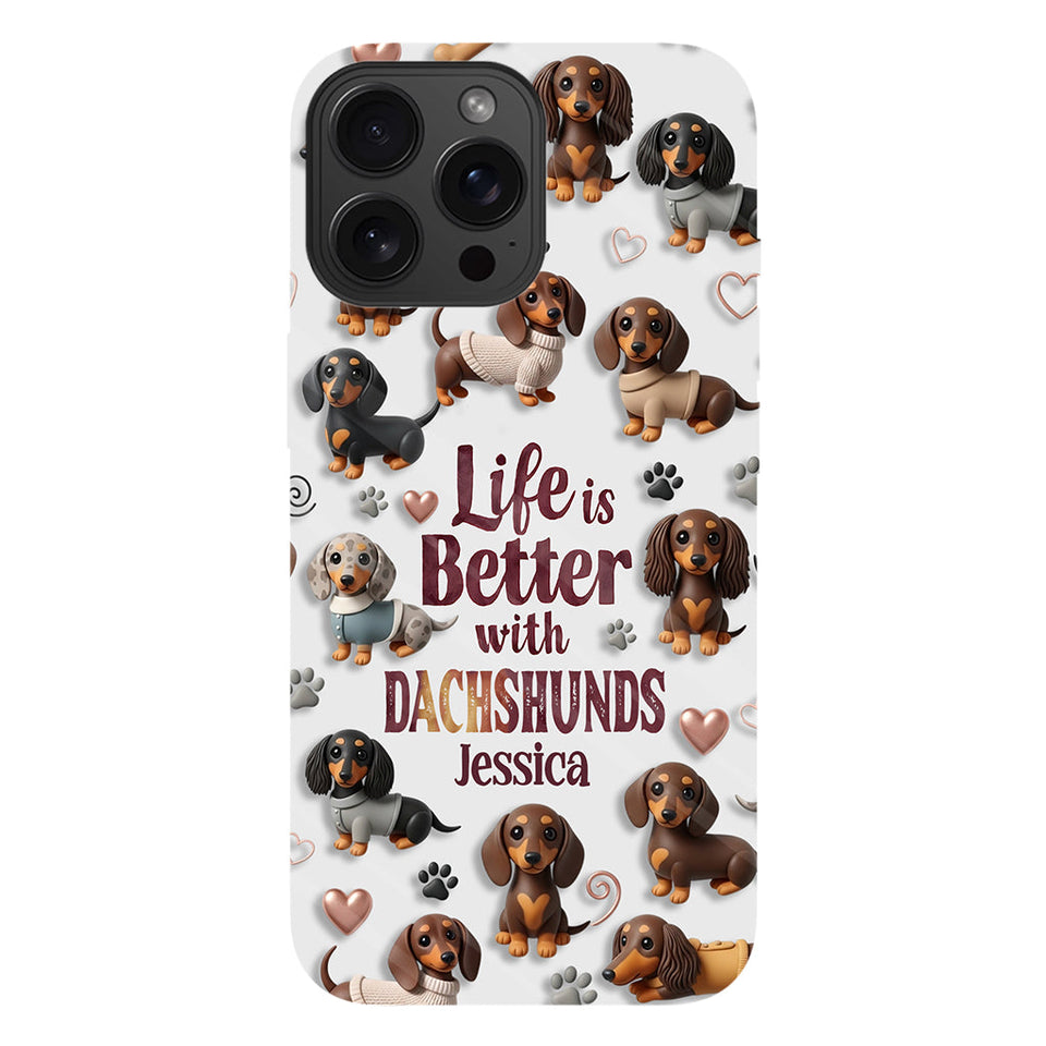 Just A Girl Who Loves Dogs - Personalized Dog Full Print Phone Case