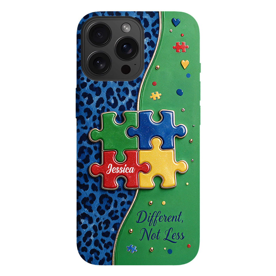 Different Not Less - Personalized Autism Awareness Full Print Phone Case
