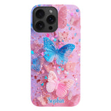 Sparkle Butterflies - Personalized Butterfly Full Print Phone Case