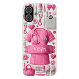 Nursing Is A Work Of Heart - Personalized Nurse Full Print Phone Case