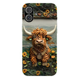 Cute Highland Cow - Personalized Highland Cow Full Print Phone Case