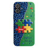 Different Not Less - Personalized Autism Awareness Full Print Phone Case