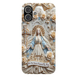 Tu es protégé(e) à jamais par Marie - Coque de téléphone personnalisée avec texte chrétien intégral