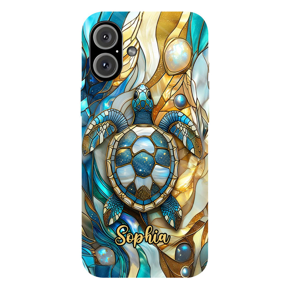 Artistic Turtle - Personalized Turtle Full Print Phone Case