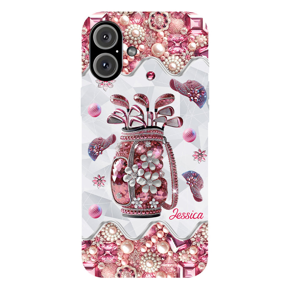 Just A Girl Who Loves Golf - Personalized Golf Full Print Phone Case
