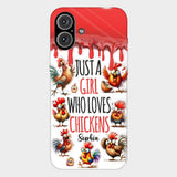Just A Girl Who Loves Chicken - Personalized Chicken Full Print Phone Case