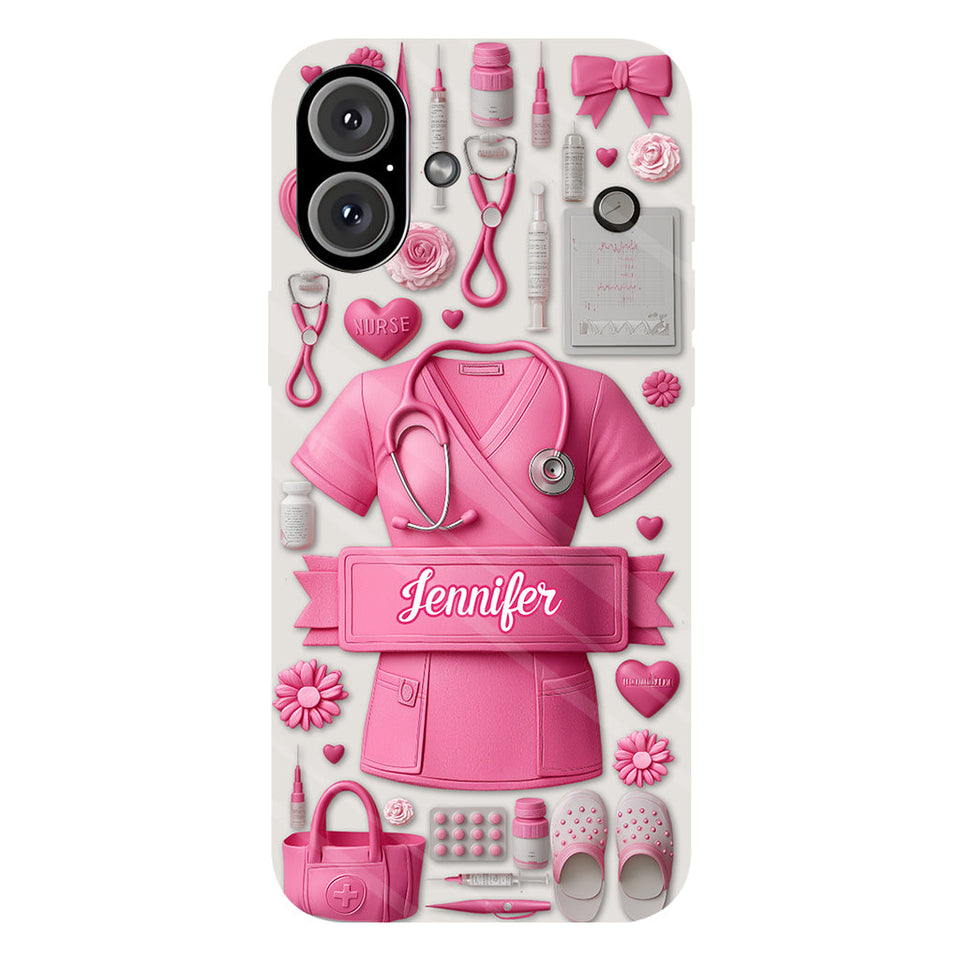 Nursing Is A Work Of Heart - Personalized Nurse Full Print Phone Case