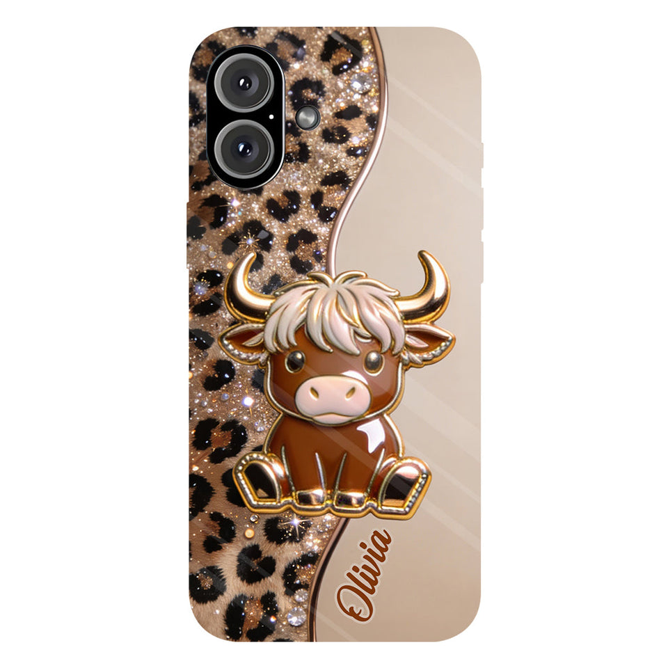 Love Highland Cows - Personalized Highland Cow Full Print Phone Case