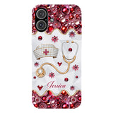 Nurse's Hat & Stethoscope - Personalized Nurse Full Print Phone Case