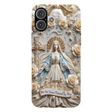 Tu es protégé(e) à jamais par Marie - Coque de téléphone personnalisée avec texte chrétien intégral