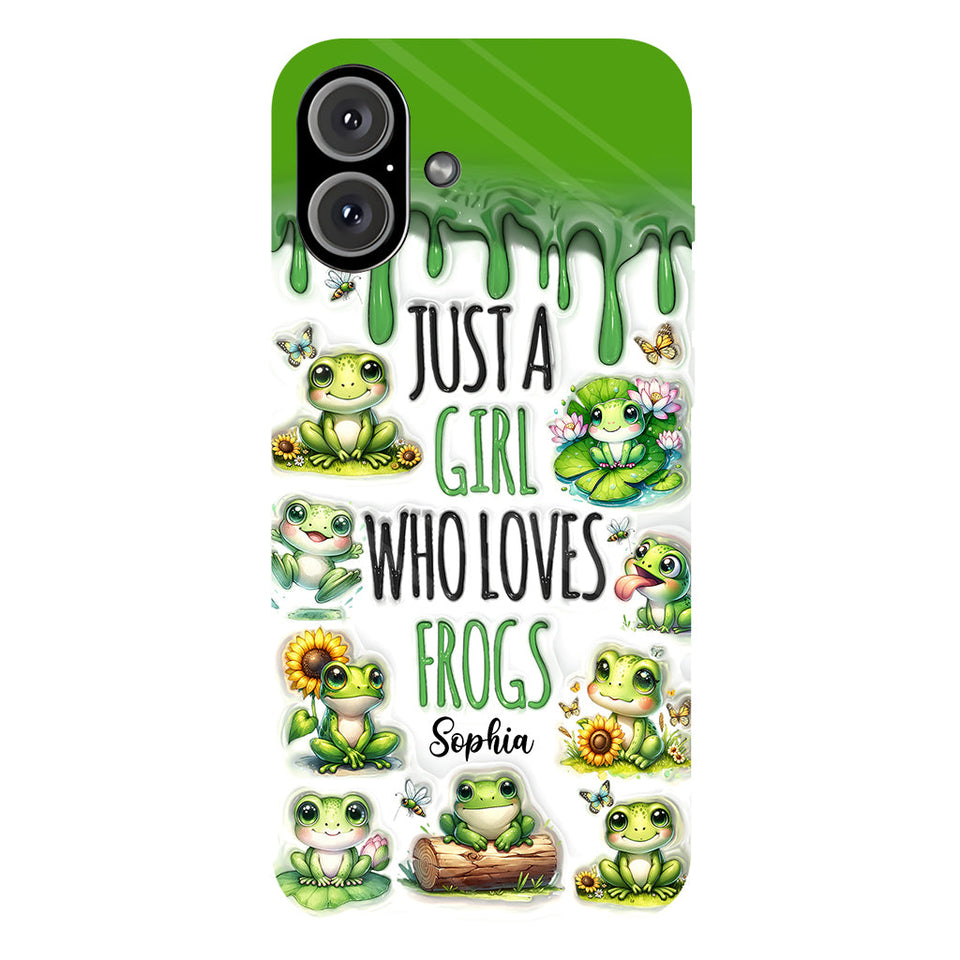 Just A Girl Who Loves Frogs - Personalized Frog Full Print Phone Case