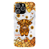 Adorable Highland Cow - Personalized Highland Cow Full Print Phone Case