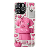 Nursing Is A Work Of Heart - Personalized Nurse Full Print Phone Case