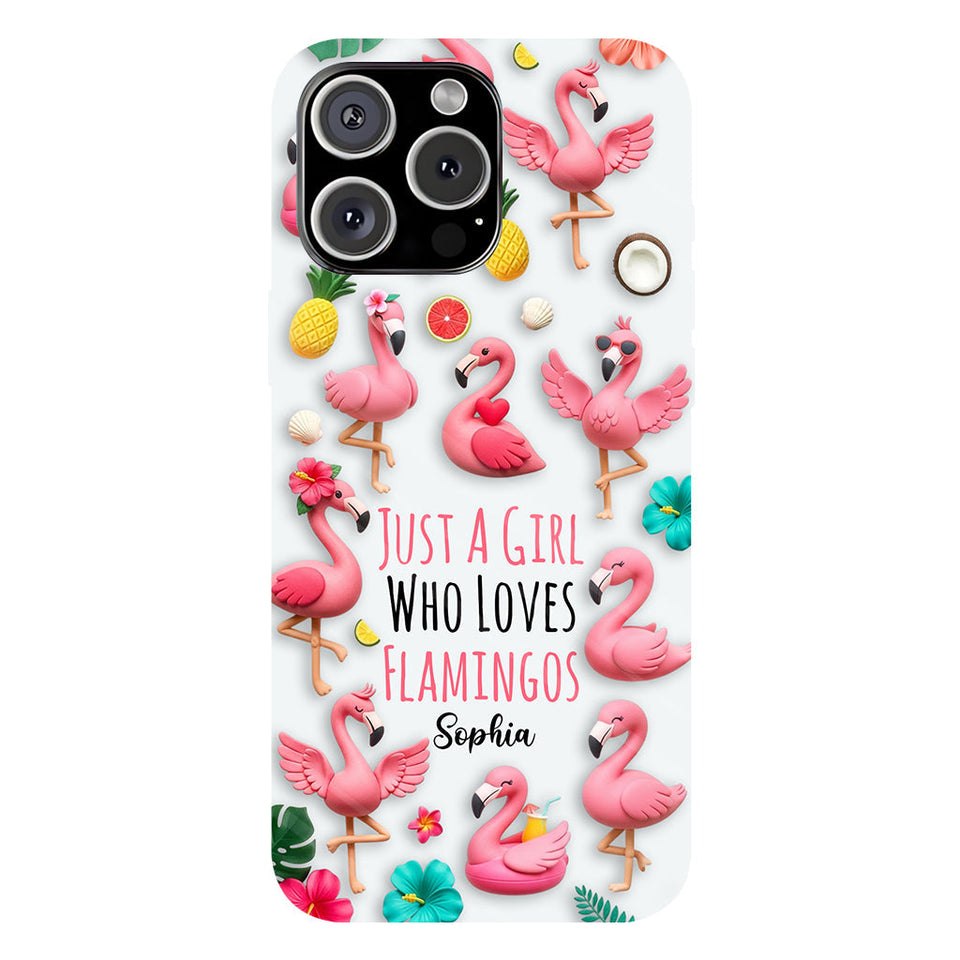 Love Flamingos - Personalized Flamingo Full Print Phone Case