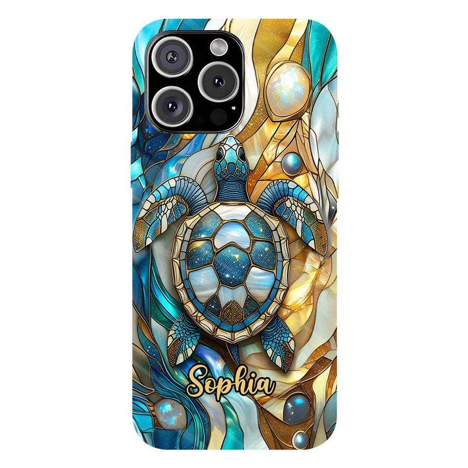 Artistic Turtle - Personalized Turtle Full Print Phone Case