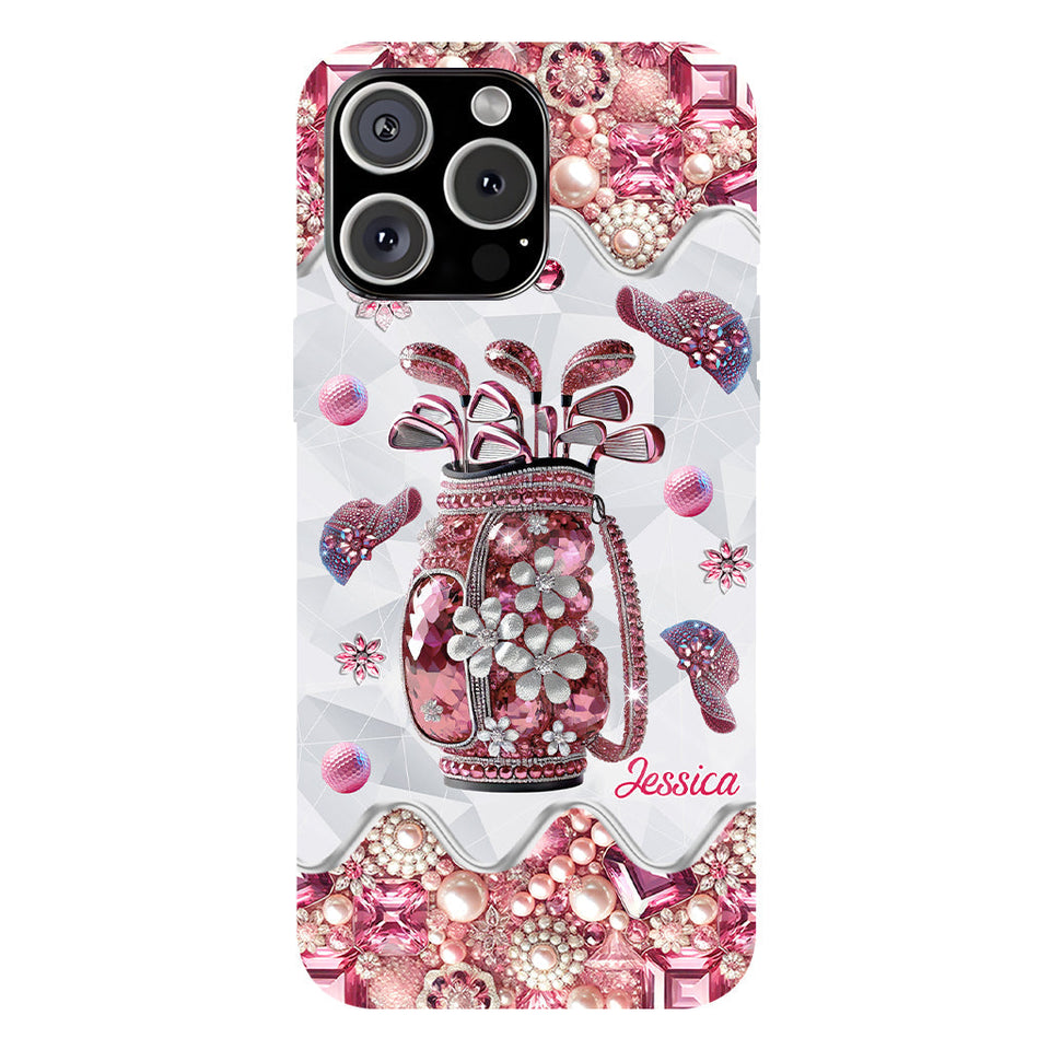 Just A Girl Who Loves Golf - Personalized Golf Full Print Phone Case