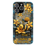 In A World Where You Can Be Anything Be Kind - Personalized Hippie Full Print Phone Case
