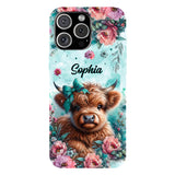 Baby Highland Cow - Personalized Highland Cow Full Print Phone Case