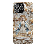 Tu es protégé(e) à jamais par Marie - Coque de téléphone personnalisée avec texte chrétien intégral